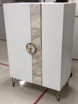 Комод Garda Decor GD-CHH20207 Комод высокий Plisse белый/золото 90*50*140,5см арт. GD-CHH20207