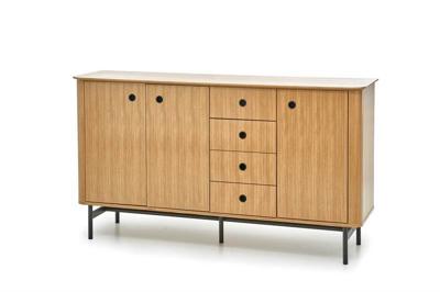 Комод Halmar Комод Halmar SMART KM-1 (дуб натуральный/черный) арт. V-PL-SMART-KM-1