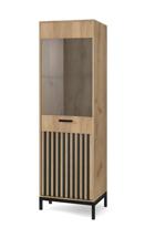 Комод Halmar Шкаф-витрина Halmar LAMINO W-1 (дуб крафт/черный) арт. V-PL-LAMINO-W-1