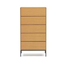 Комод La Forma (ех Julia Grup) Vedrana Комод с 5 ящиками из дубового шпона со стальными ножками 60 x 114 см арт. 157273