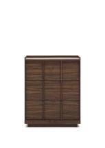 Комод La Forma (ех Julia Grup) Onix Комод с 3 ящиками шпон ореха в темной отделке 100x78 см арт. 205356