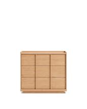 Комод La Forma (ех Julia Grup) Комод с 3 ящиками Onix из дубового шпона в натуральной отделке арт. 503790