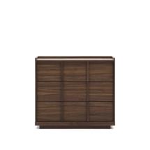 Комод La Forma (ех Julia Grup) Onix Комод с 3 ящиками шпон ореха в темной отделке 100x78 см арт. 205356