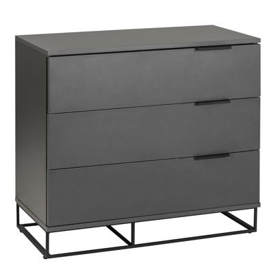 Комод R-Home Комод 3 ящика CITY графит арт. 400955801h