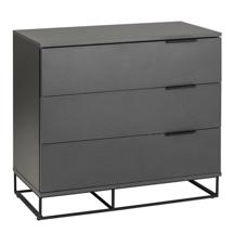 Комод R-Home Комод 3 ящика CITY графит арт. 400955801h
