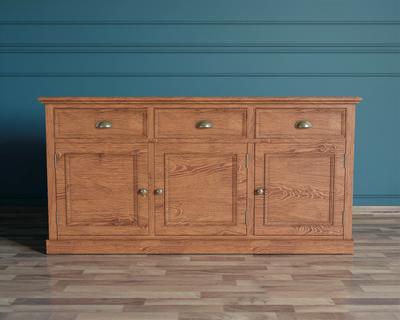 Комод Этажерка Комод "Palermo natural" с тремя дверками арт PL1044OAK арт. PL1044OAK