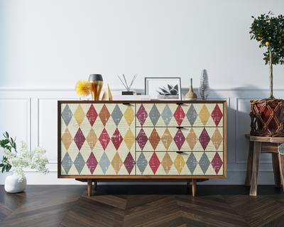 Комод Этажерка Комод "Bruni print" с ящиками и дверкой арт BR-02P арт. BR-02P