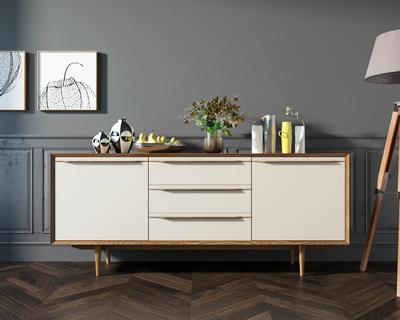 Комод Этажерка Комод "Bruni white" с тремя ящиками и дверками арт BR-03WH арт. BR-03WH