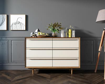 Комод Этажерка Комод "Bruni white" с шестью ящиками арт BR05WH арт. BR05WH