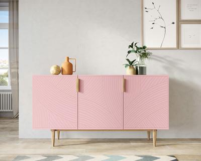 Комод Этажерка Комод с тремя дверками "Line" LN02/GR1/pink арт. LN02/GR1/pink