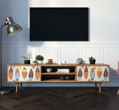 Комод Этажерка Комод "Berber" с нишей низкий под TV принт 48 арт BB49/Print_48 арт. BB49/Print_48