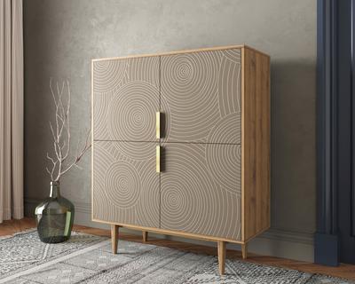Комод Этажерка Большой комод с четырьмя дверками "Line" R19/beige арт. R19/beige