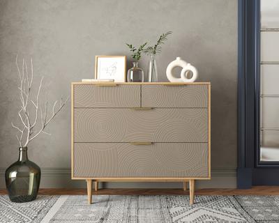 Комод Этажерка Комод с четыремя ящиками "Line" R22/beige арт. R22/beige