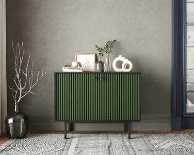 Комод Этажерка Комод с двумя дверками "Emerson" арт EM02/green/L арт. EM02/green/L