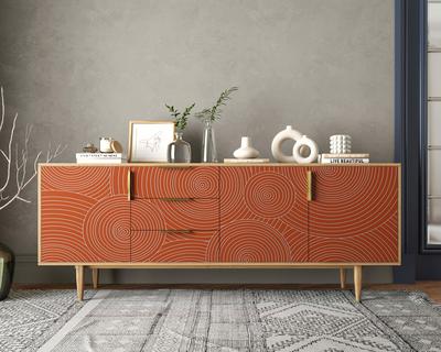 Комод Этажерка Комод "Line" удлиненный R25/red арт. R25/red