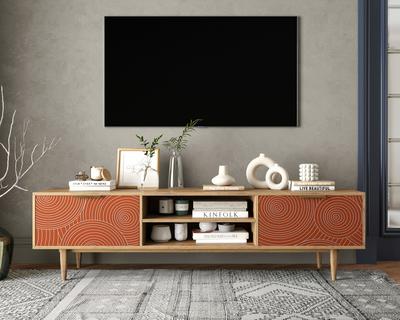 Комод Этажерка Комод "Line" с нишей низкий под TV R27/red арт. R27/red