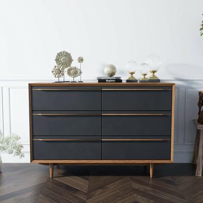 Комод Этажерка Комод "Bruni Black" с шестью ящиками арт BR05Black арт. BR05Black
