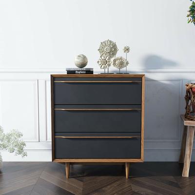 Комод Этажерка Комод "Bruni Black" на три ящика арт BR07Black арт. BR07Black