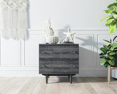 Комод Этажерка Комод "Boho" 2 ящика с рыбами арт BH03 арт. BH03