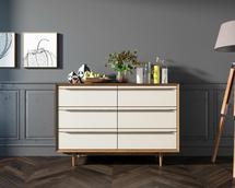 Комод Этажерка Комод "Bruni white" с шестью ящиками арт BR05WH арт. BR05WH
