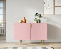 Комод Этажерка Комод с двумя дверками "Line" LN01/GR1/pink арт. LN01/GR1/pink