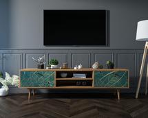 Комод Этажерка Комод "Berber" с нишей низкий под TV арт BB49/Print_41 арт. BB49/Print_41