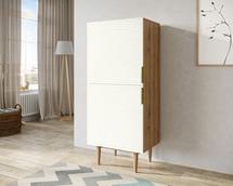 Комод Этажерка Вертикальный комод с двумя дверками "Line" LN05/GR1/beige арт. LN05/GR1/beige