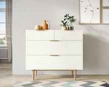 Комод Этажерка Комод с четыремя ящиками "Line" LN14/GR1/beige арт. LN14/GR1/beige