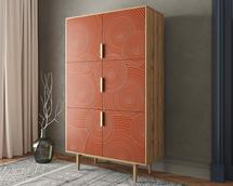 Комод Этажерка Большой комод с шестью дверками "Line" R20/red арт. R20/red