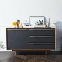 Комод Этажерка Комод "Brun Blacki" с ящиками и дверкой арт BR-02Black арт. BR-02Black