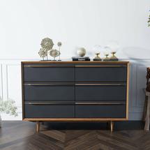 Комод Этажерка Комод "Bruni Black" с шестью ящиками арт BR05Black арт. BR05Black