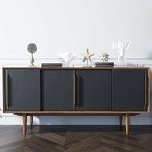 Комод Этажерка Комод "Bruni Black" четыре дверки арт BR23Black арт. BR23Black