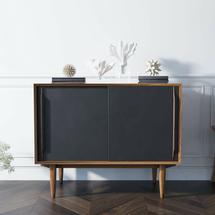 Комод Этажерка Комод "Bruni Black" две дверки арт BR25Black арт. BR25Black