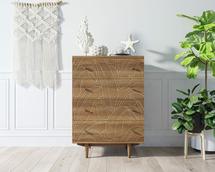 Комод Этажерка Комод "Boho" на 4 ящика джангл арт BH10 арт. BH10
