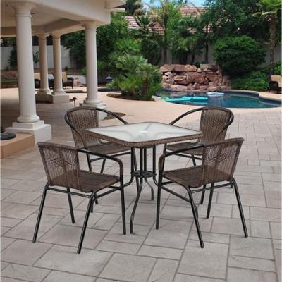 Комплект Афина Комплект мебели Асоль LRC-02/LRT04-70x70 Light Brown (4+1) арт. LRC-02/LRT04-70x70 Light Brown (4+1)