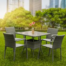 Комплект Афина Комплект мебели AFM-4030G Grey (4+1) арт. AFM-4030G Grey 4pcs