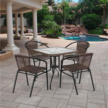 Комплект Афина Комплект мебели Асоль LRC-02/LRT04-70x70 Light Brown (4+1) арт. LRC-02/LRT04-70x70 Light Brown (4+1)