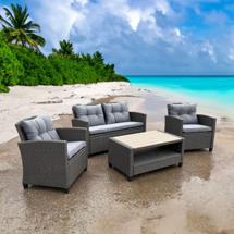 Комплект Афина Плетеный комплект мебели с диваном AFM-804G Dark Grey арт. AFM-804G Dark Grey