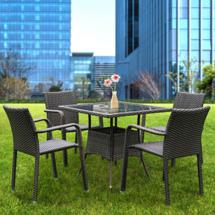 Комплект Афина Комплект мебели  AFM-4030A Brown (4+1) арт. AFM-4030A Brown 4pcs