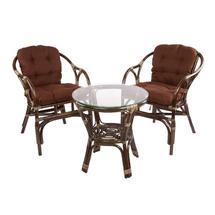 Комплект ЭкоДизайн Комплект кофейный TERRACE Set (стол + 2 кресла, твил коричневого цвета), 11/05 Б арт. ZN-161168