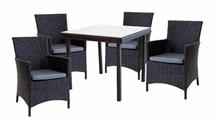 Комплект ЭкоДизайн Комплект обеденный MUNICH (стол и 4 кресла) арт. ZN-160782
