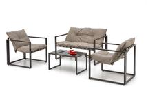 Комплект Halmar Комплект Halmar SHARK диван + 2 кресла + стол (черный/капучино) арт. V-CH-SHARK-ZESTAW