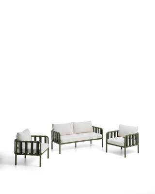 Комплект La Forma (ех Julia Grup) Комплект уличной мебели Omala из зеленого алюминия и веревки арт. 482313