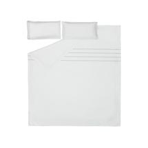 Комплект La Forma (ех Julia Grup) Cintia cotton percale duvet cover and pillowcase in white with striped embroidery, 180 x 2 арт. 156925