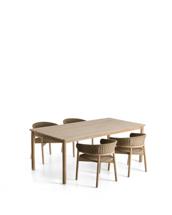 Комплект La Forma (ех Julia Grup) Комплект садовой мебели Sori стол и 4 стула Arinella из акации и бежевой веревки арт. 491526