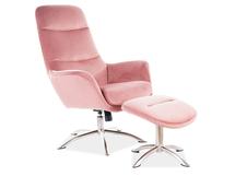 Комплект Signal Комплект Signal NIXON VELVET BLUVEL 52 (кресло+подставка для ног) античный розовый арт. NIXONVRA