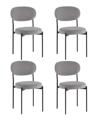 Комплект Stool Group Стул Бриф DD велюр серый 4 шт. арт. УТ000041541