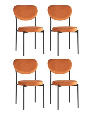 Комплект Stool Group Стул обеденный Барбара велюр терракотовый 4 шт. арт. УТ000041215