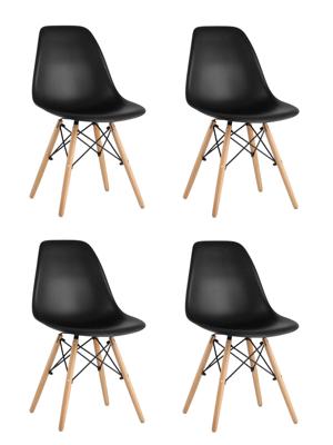 Комплект Stool Group Стул Eames DSW черный x4 арт. УТ000005362