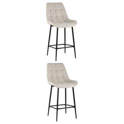 Комплект Stool Group Стул полубарный Флекс велюр бежевый 2 шт. арт. УТ000038570
